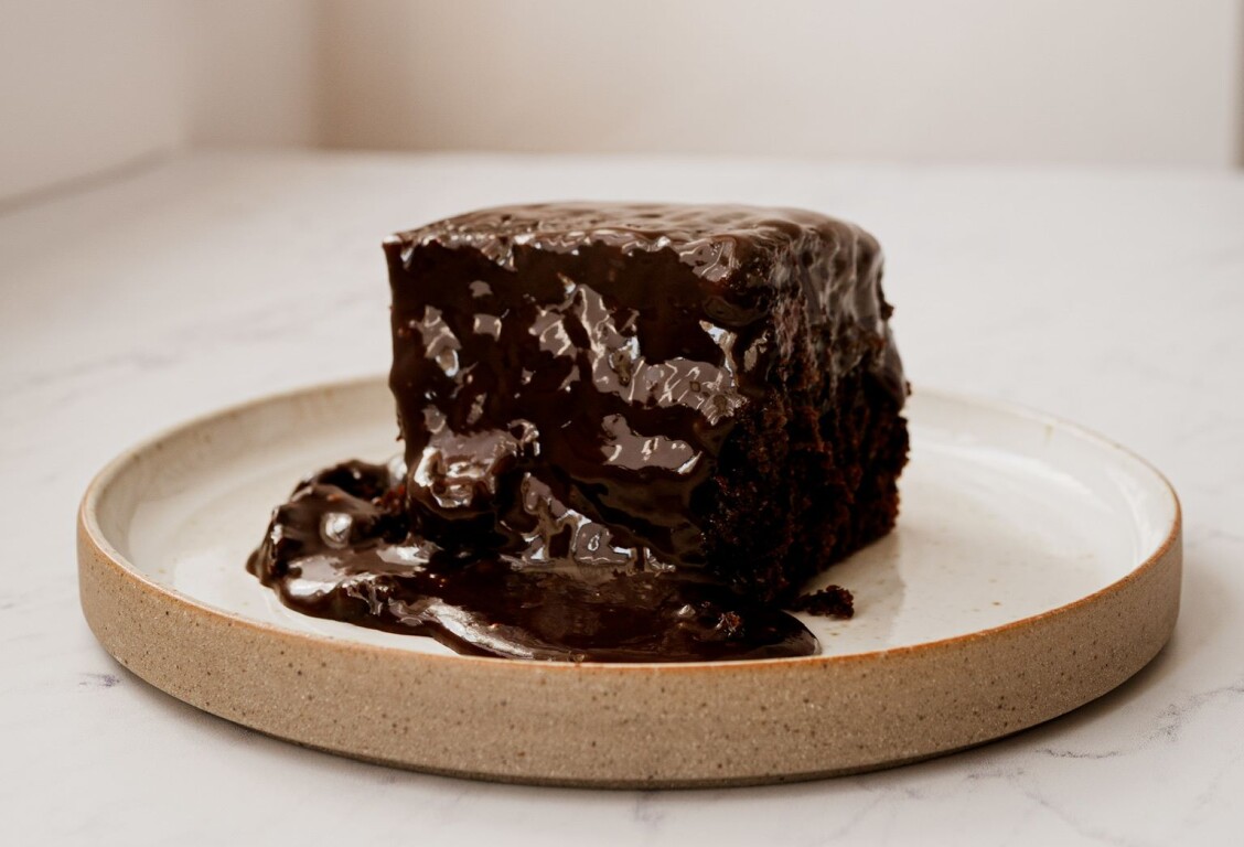 Langtons Square Chocolate Pudding with Chocolate Fudge Sauce 2 web